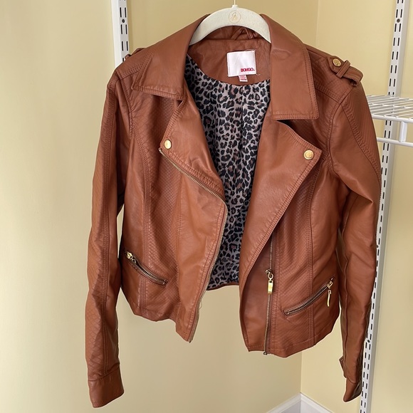 Kohl's Jackets & Coats Stylish Brown Leather Jacket From Kohls With